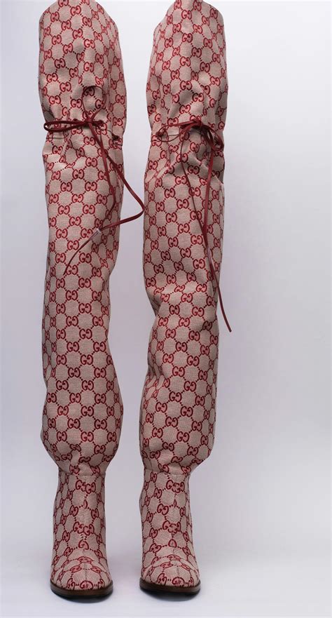 gucci monogram medium with long strap|gucci monogram thigh high boots.